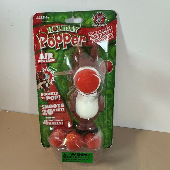 Holiday Popper Reindeer Hog Wild Christmas Stocking Stuffer NEW - Picture 1 of 4